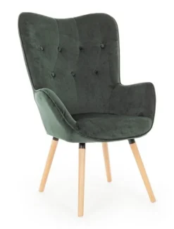 POLTRONA IN VELLUTO VERDE BOSCO - JULIET
