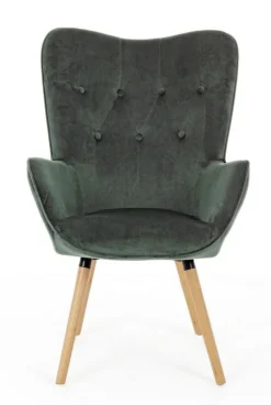 POLTRONA IN VELLUTO VERDE BOSCO - JULIET