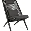 POLTRONA LOUNGE IN CORDA PER ESTERNO NERO XK0Y - ALOHA NEW