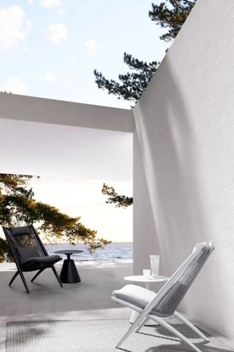 POLTRONA LOUNGE IN CORDA PER ESTERNO NERO XK0Y - ALOHA NEW