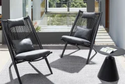 POLTRONA LOUNGE IN CORDA PER ESTERNO NERO XK0Y - ALOHA NEW