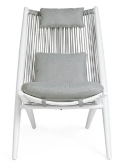 POLTRONA LOUNGE IN CORDA PER ESTERNO BIANCA XK03 - ALOHA NEW