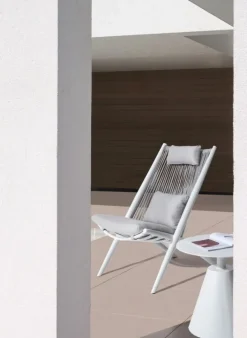 POLTRONA LOUNGE IN CORDA PER ESTERNO BIANCA XK03 - ALOHA NEW