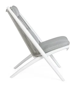 POLTRONA LOUNGE IN CORDA PER ESTERNO BIANCA XK03 - ALOHA NEW