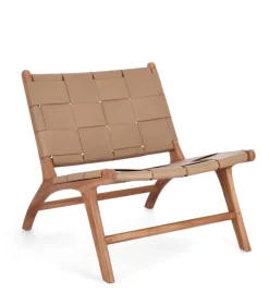 POLTRONA LOUNGE IN PELLE TORTORA - JOANNA