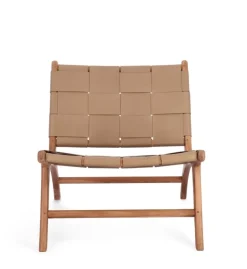 POLTRONA LOUNGE IN PELLE TORTORA - JOANNA