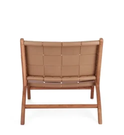 POLTRONA LOUNGE IN PELLE TORTORA - JOANNA