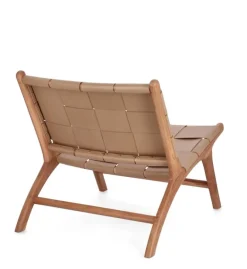 POLTRONA LOUNGE IN PELLE TORTORA - JOANNA