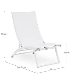 POLTRONA LOUNGE RECLINABILE BIANCA - TAYLOR