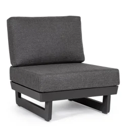 POLTRONA MODULARE IN ALLUMINIO ANTRACITE WG21 - INFINITY