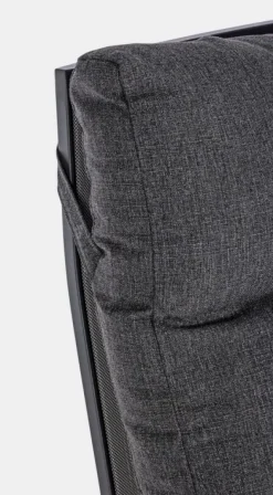 POLTRONA RECLINABILE IN ALLUMINIO ANTRACITE JX55 - KLEDI