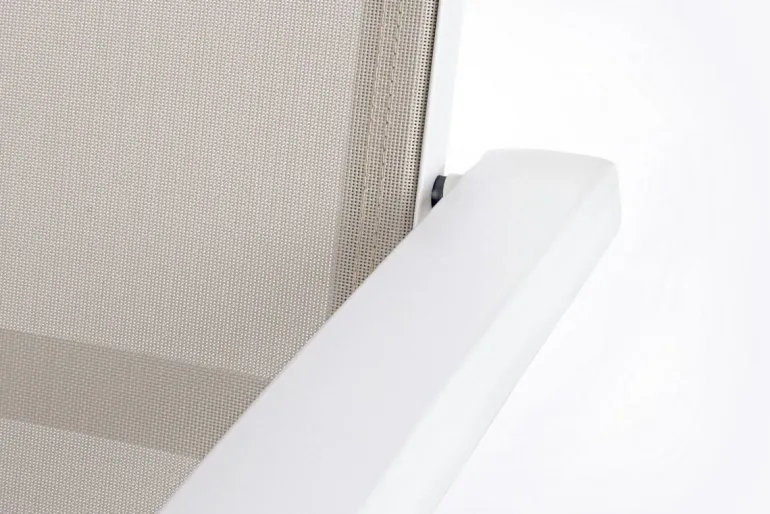 POLTRONA RECLINABILE IN ALLUMINIO PIEGHEVOLE BIANCA - CRUISE