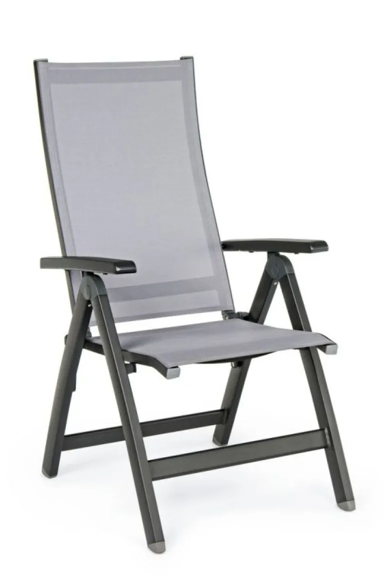 POLTRONA RECLINABILE IN ALLUMINIO PIEGHEVOLE ANTRACITE - CRUISE