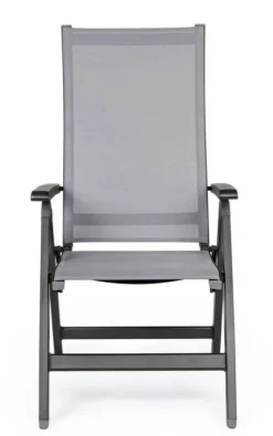 POLTRONA RECLINABILE IN ALLUMINIO PIEGHEVOLE ANTRACITE - CRUISE