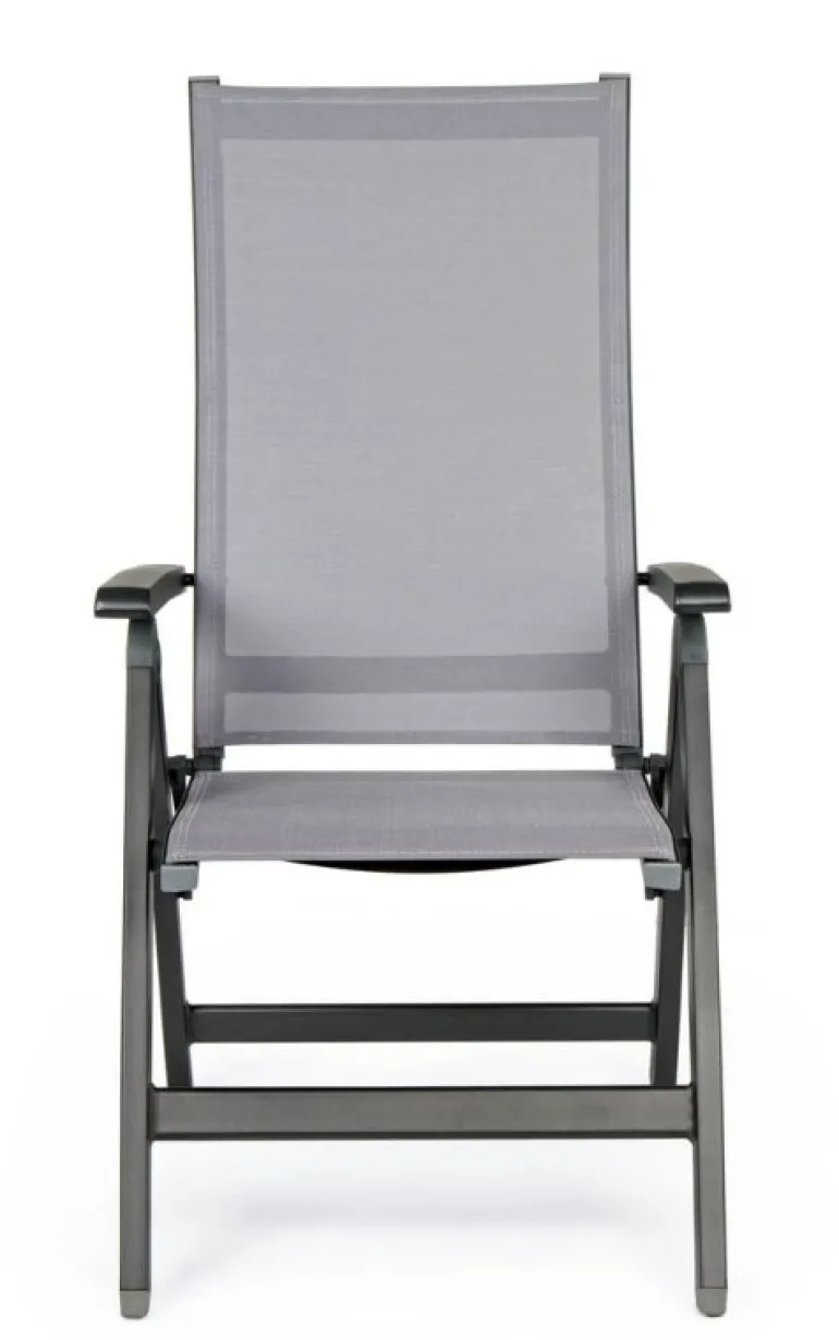 POLTRONA RECLINABILE IN ALLUMINIO PIEGHEVOLE ANTRACITE - CRUISE