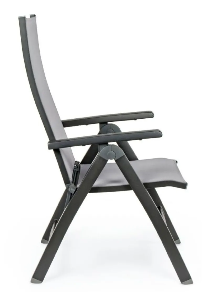POLTRONA RECLINABILE IN ALLUMINIO PIEGHEVOLE ANTRACITE - CRUISE