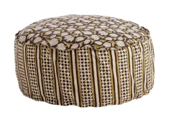 POUF CALAIS NERO C-TULIPANO-ROMBO D65X25