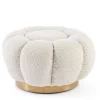 POUF EFFETTO BOUCLE' NATURALE - FLOREL