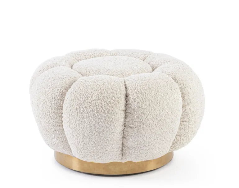 POUF EFFETTO BOUCLE' NATURALE - FLOREL
