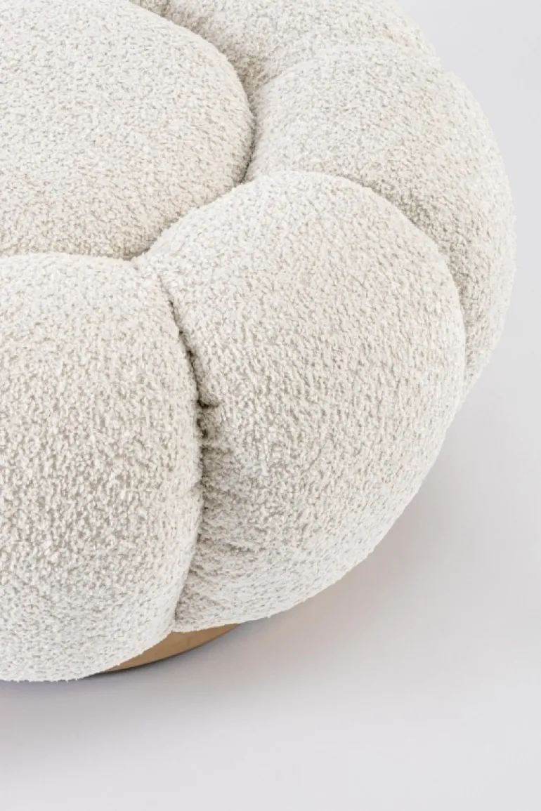 POUF EFFETTO BOUCLE' NATURALE - FLOREL
