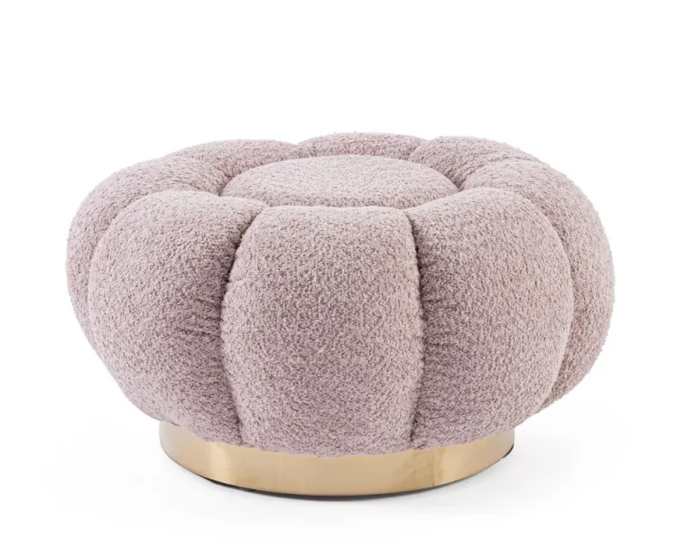 POUF EFFETTO BOUCLE' ROSA ANTICO - FLOREL