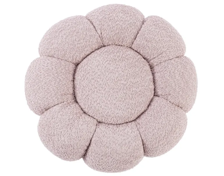 POUF EFFETTO BOUCLE' ROSA ANTICO - FLOREL