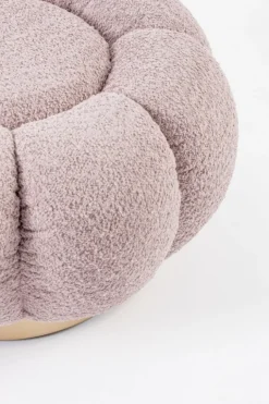 POUF EFFETTO BOUCLE' ROSA ANTICO - FLOREL