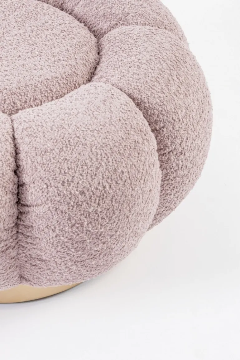 POUF EFFETTO BOUCLE' ROSA ANTICO - FLOREL