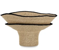 P.VASO DECORATIVO LANH NATURALE NERO D59