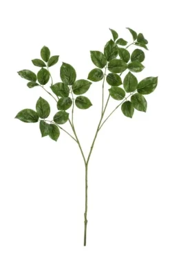 RAMO FOGLIE ROSA VERDE H96CM