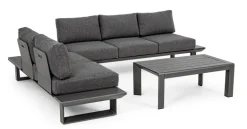 SALOTTO ANGOLARE IN ALLUMINIO ANTRACITE CX23 - KONNOR