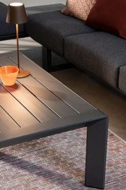 SALOTTO ANGOLARE IN ALLUMINIO ANTRACITE CX23 - KONNOR