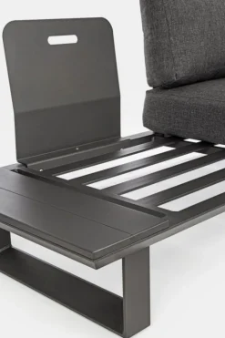 SALOTTO ANGOLARE IN ALLUMINIO ANTRACITE CX23 - KONNOR