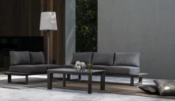 SALOTTO ANGOLARE IN ALLUMINIO ANTRACITE CX23 - KONNOR