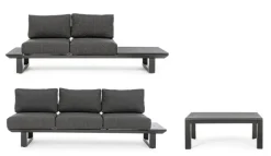 SALOTTO ANGOLARE IN ALLUMINIO ANTRACITE CX23 - KONNOR