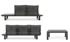 SALOTTO ANGOLARE IN ALLUMINIO ANTRACITE CX23 - KONNOR