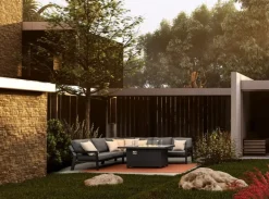 SALOTTO ANGOLARE IN ALLUMINIO ANTRACITE PG61 - HENDRIX