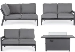 SALOTTO ANGOLARE IN ALLUMINIO ANTRACITE PG61 - HENDRIX