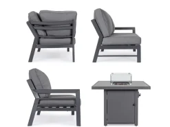 SALOTTO ANGOLARE IN ALLUMINIO ANTRACITE PG61 - HENDRIX