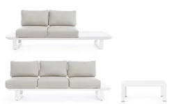 SALOTTO ANGOLARE IN ALLUMINIO BIANCO CX21 - KONNOR