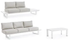 SALOTTO ANGOLARE IN ALLUMINIO BIANCO CX21 - KONNOR