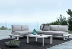 SALOTTO ANGOLARE IN ALLUMINIO BIANCO CX21 - KONNOR