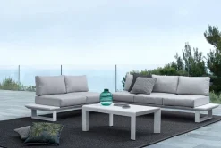 SALOTTO ANGOLARE IN ALLUMINIO BIANCO CX21 - KONNOR