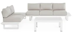 SALOTTO ANGOLARE IN ALLUMINIO BIANCO CX21 - KONNOR