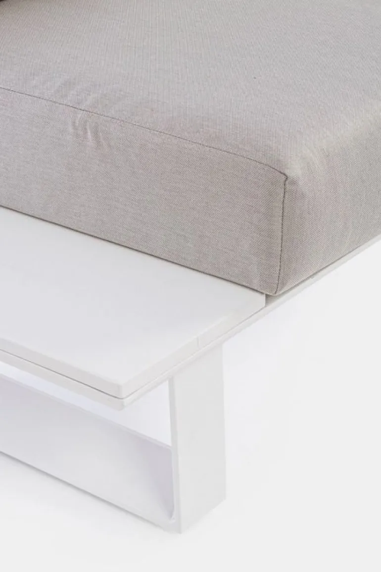 SALOTTO ANGOLARE IN ALLUMINIO BIANCO CX21 - KONNOR