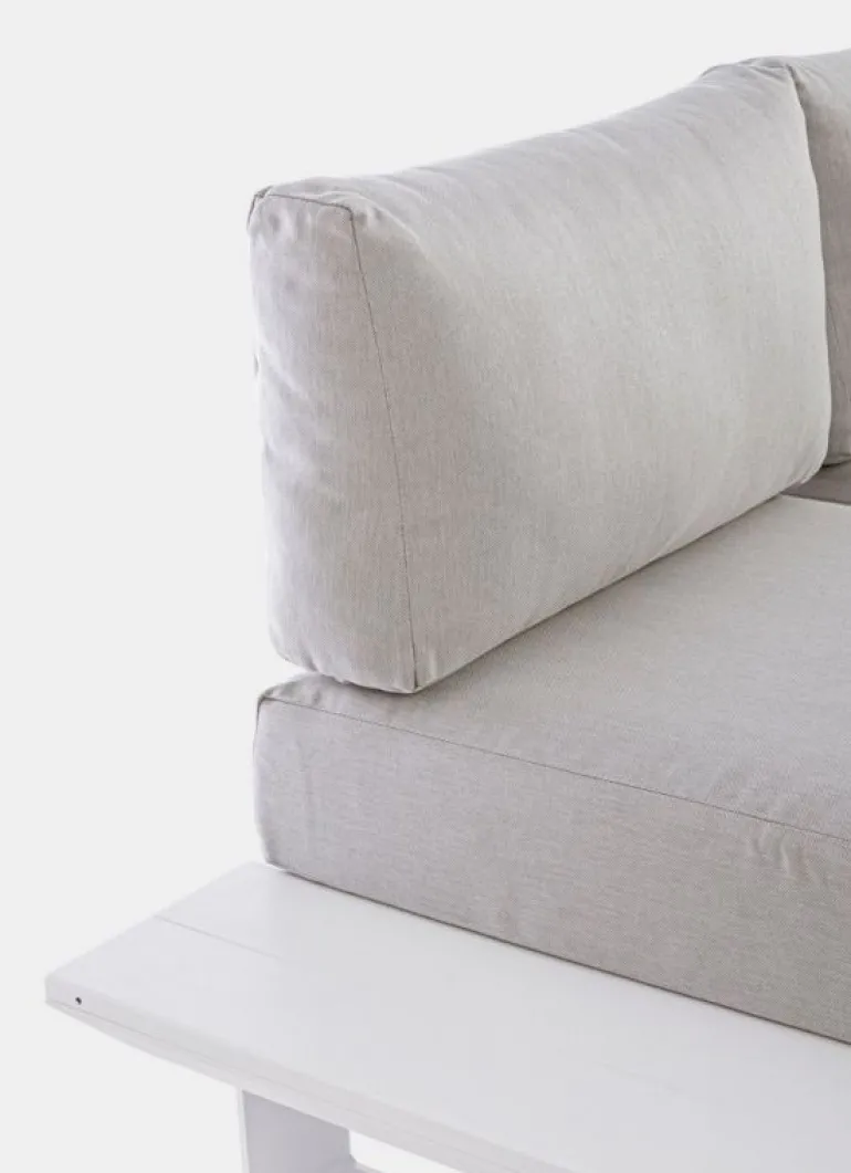 SALOTTO ANGOLARE IN ALLUMINIO BIANCO CX21 - KONNOR