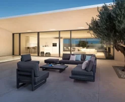 SALOTTO ANGOLARE IN ALLUMINIO ANTRACITE WG21 - INFINITY