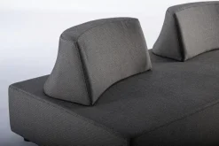 SALOTTO ANGOLARE IN TESSUTO PER ESTERNO ANTRACITE - PIPER