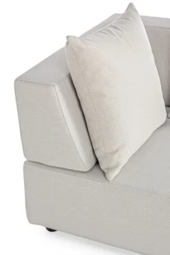 SALOTTO ANGOLARE IN TESSUTO PER ESTERNO COLOR SABBIA - PIPER