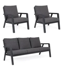 SALOTTO IN ALLUMINIO ANTRACITE JX55 - TRUMAN